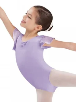 Lyselilla dragt med chiffon ærme med palietter Bloch