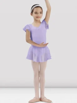 Lyselilla dragt med chiffon ærme med palietter Bloch