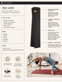 Manduka grå PRO måtte til yoga