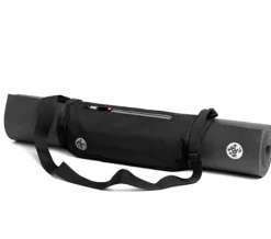 Manduka sort bærestrop med lomme