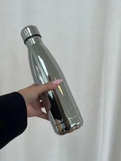 Miin drikkeflaske 500ml - blank sølv look