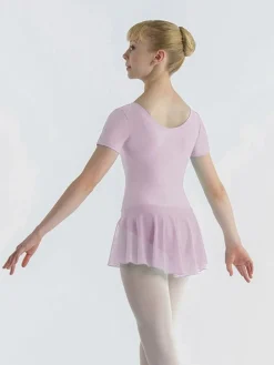 Mørk rosa dragt med påsyet chiffon skørt Ballet Rosa