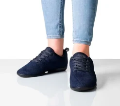 Mørkeblå sneaker åndbar strik til damer - Suny