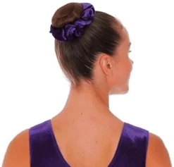 Mørkelilla velour hårelastik