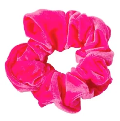 Pink velour hårelastik