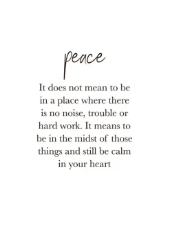 Plakat med citat - Peace