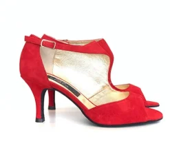 Rød dansesko Nueva Epoca Linea 7 cm hæl