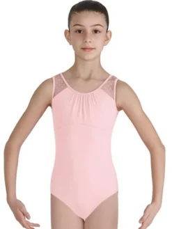 Rosa balletdragt til piger m. hjerte ryg Bloch