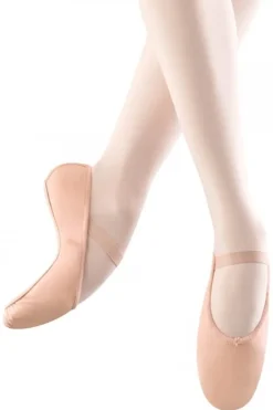 Rosa balletsko/springsko i skind m.fuldsål Bloch