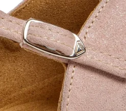 Rosa flot dansesko til damer med 5 cm hæl