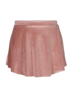 Rosa pull on velour skørt fra Mara Dancewear