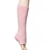 Rosa ribstrikket benvarmere til ballet og dans