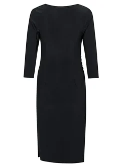 Rumpf sort dansekjole med 3/4 ærmer til damer