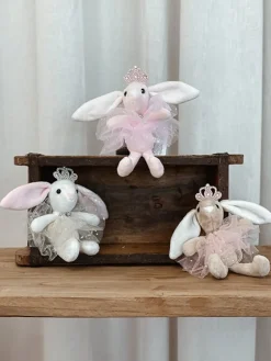 Sød balletkanin nøglering i rosa