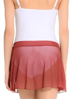 Seré bordeaux pull on mesh skørt