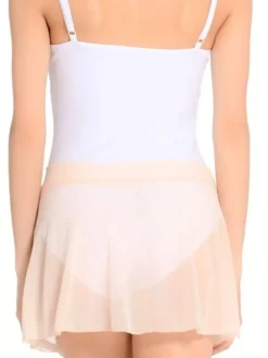 Seré pudder farvet pull on mesh skørt