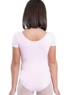 Seré rosa dragt m.kort ærme ballet/gymnastik