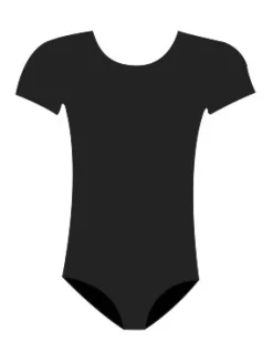 Seré sort dragt m.kort ærme ballet/gymnastik