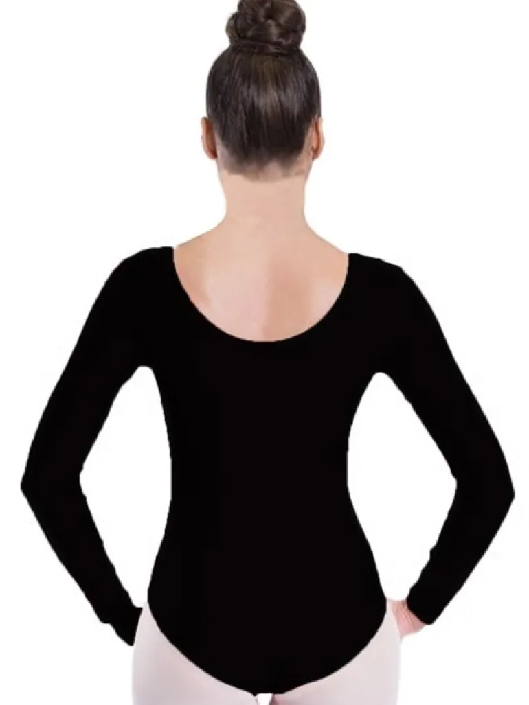 Seré sort dragt m.lang ærme ballet/gymnastik