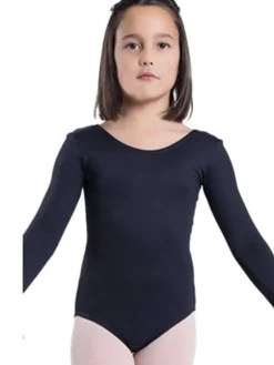 Seré sort dragt m.lang ærme ballet/gymnastik