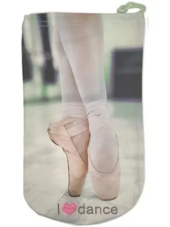 Sko pose til balletsko med print og råhvid net