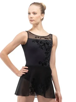 Sort balletdragt med mesh og broderi fra BalletRosa