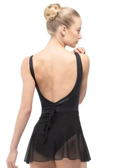 Sort balletdragt med mesh og broderi fra BalletRosa