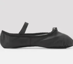 Sort balletsko/springsko skind m. fuldsål Bloch