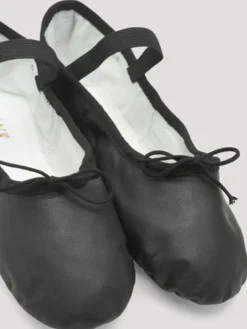 Sort balletsko/springsko skind m. fuldsål Bloch