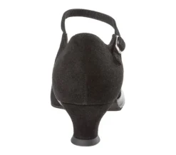 Sort dansesko fra Diamant i ruskind og lak