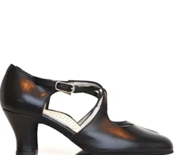 Sort dansesko i skind med 6 cm hæl Werner Kern - Gillian