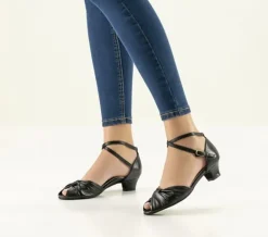 Sort dansesko Vera med lav hæl Werner Kern