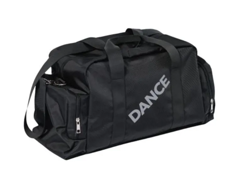 Sort dansetaske med grå DANCE logo