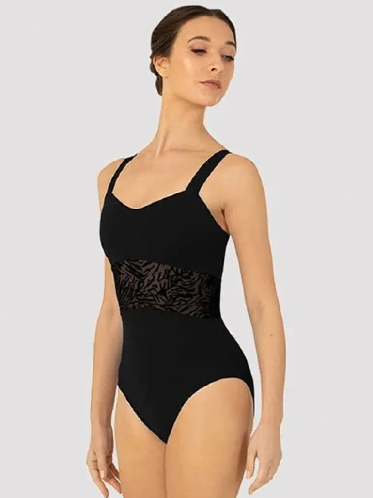 Sort dragt med smuk mesh detalje Bloch