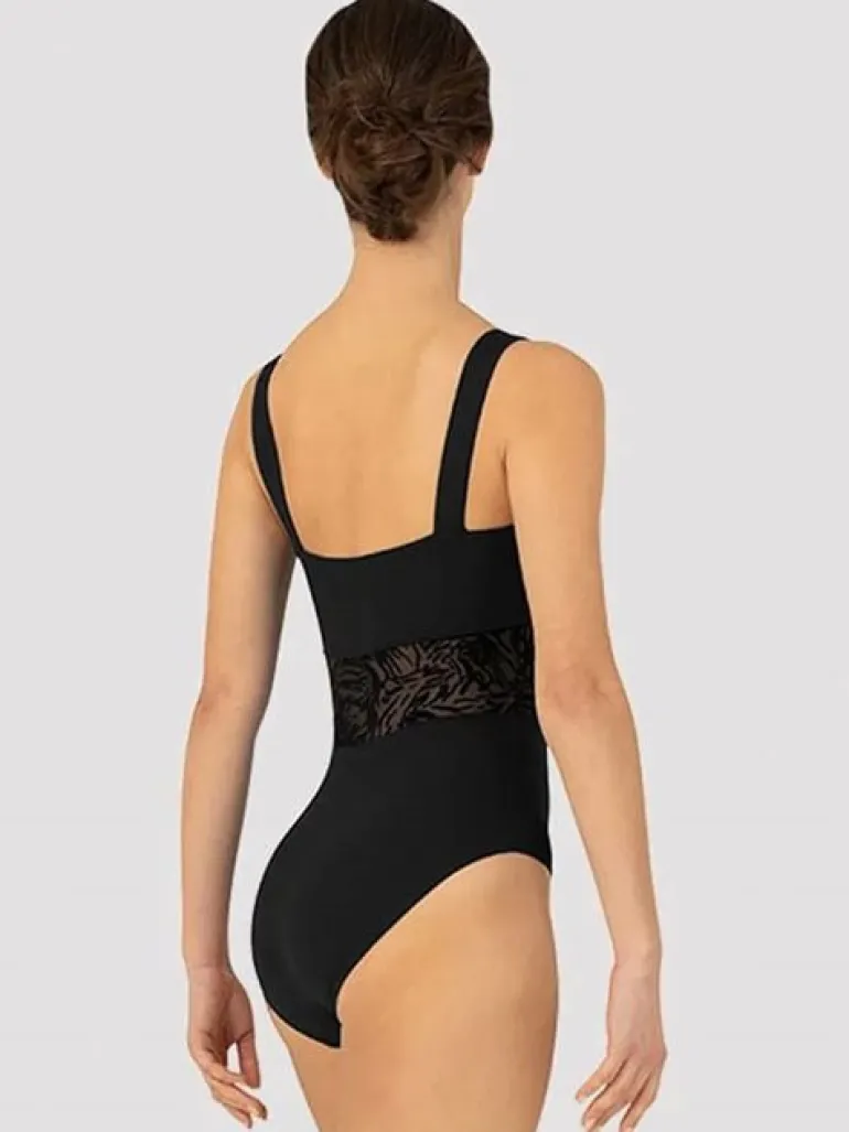 Sort dragt med smuk mesh detalje Bloch