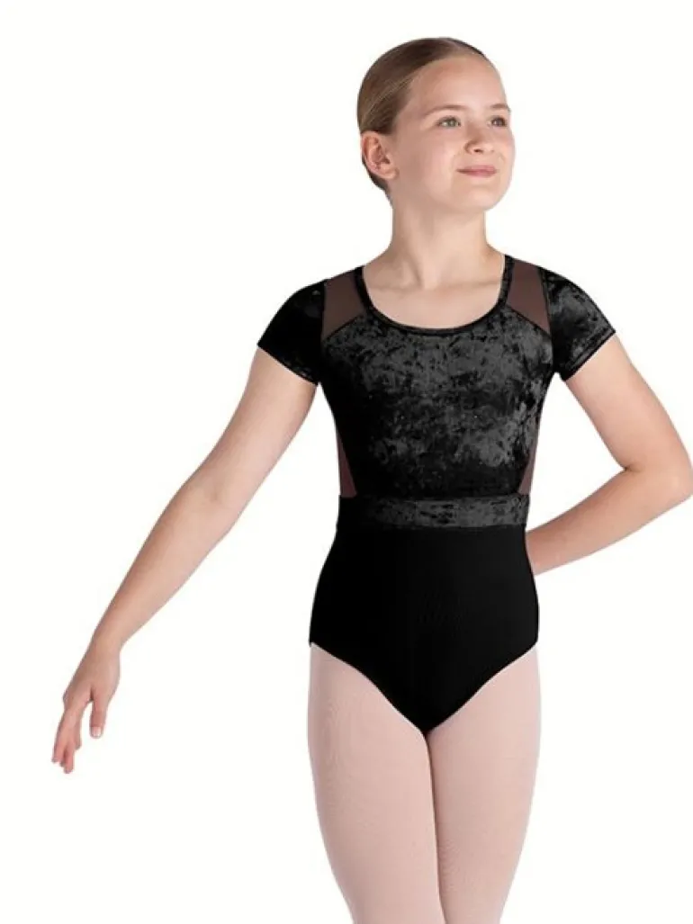 Sort dragt med velour, mesh og flot ryg fra Bloch