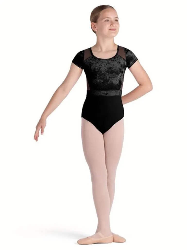 Sort dragt med velour, mesh og flot ryg fra Bloch