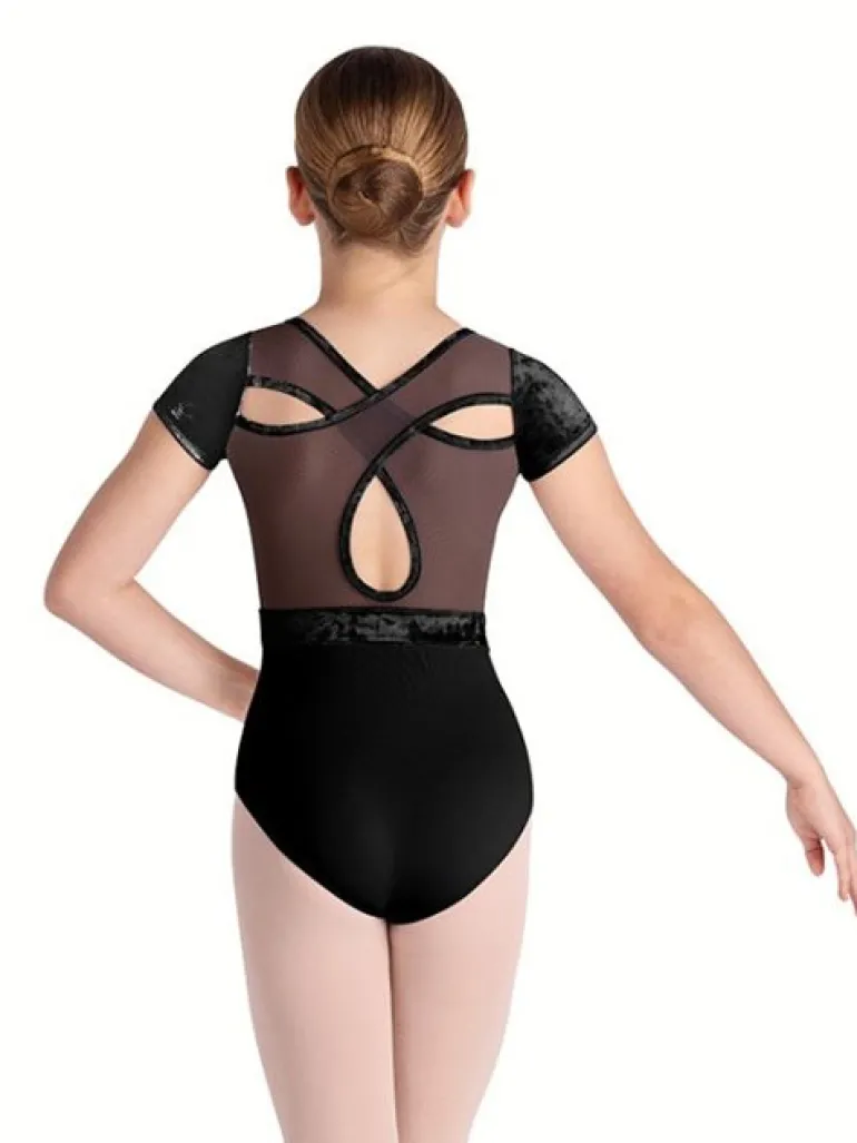 Sort dragt med velour, mesh og flot ryg fra Bloch