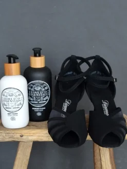 Sort flot dansesko til tango/salsa/latin