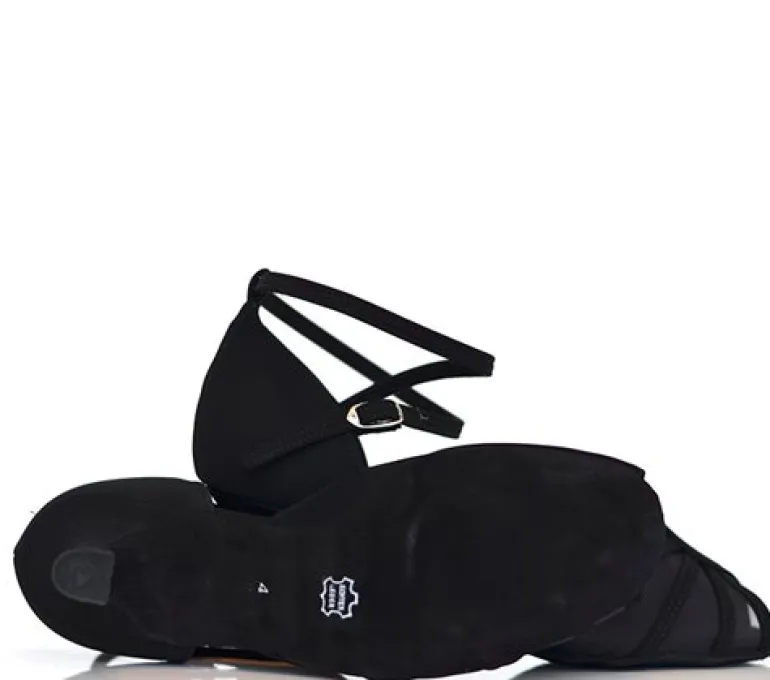 Sort flot dansesko til tango/salsa/latin