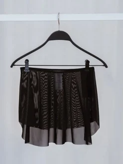 Sort Grishko pull-on skørt med tynd elastik kant