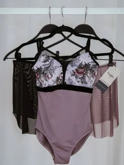 Sort Grishko pull-on skørt med tynd elastik kant