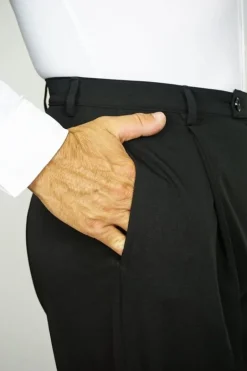 Sort herre dansebuks med sidelommer - Ready4dance