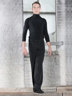 Sort herre dansebuks med vidde i benene - Ready4dance