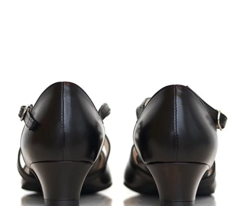 Sort lav Felice dame dansesko Werner Kern