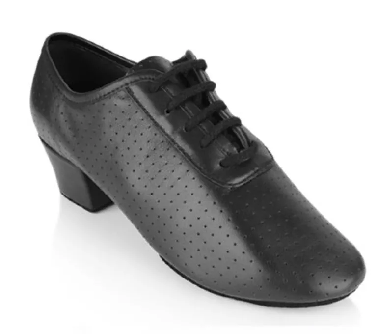 Sort perforeret skind dansesko træning Ray Rose