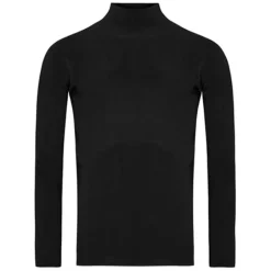 Sort rullekrave bluse til teen og herrer