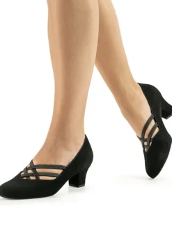 Sort ruskind dame dansesko Ruby Werner Kern