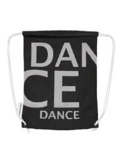 Sort rygsæk med Dance skrift