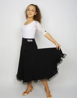 Sort standard nederdel til piger - Ready4dance